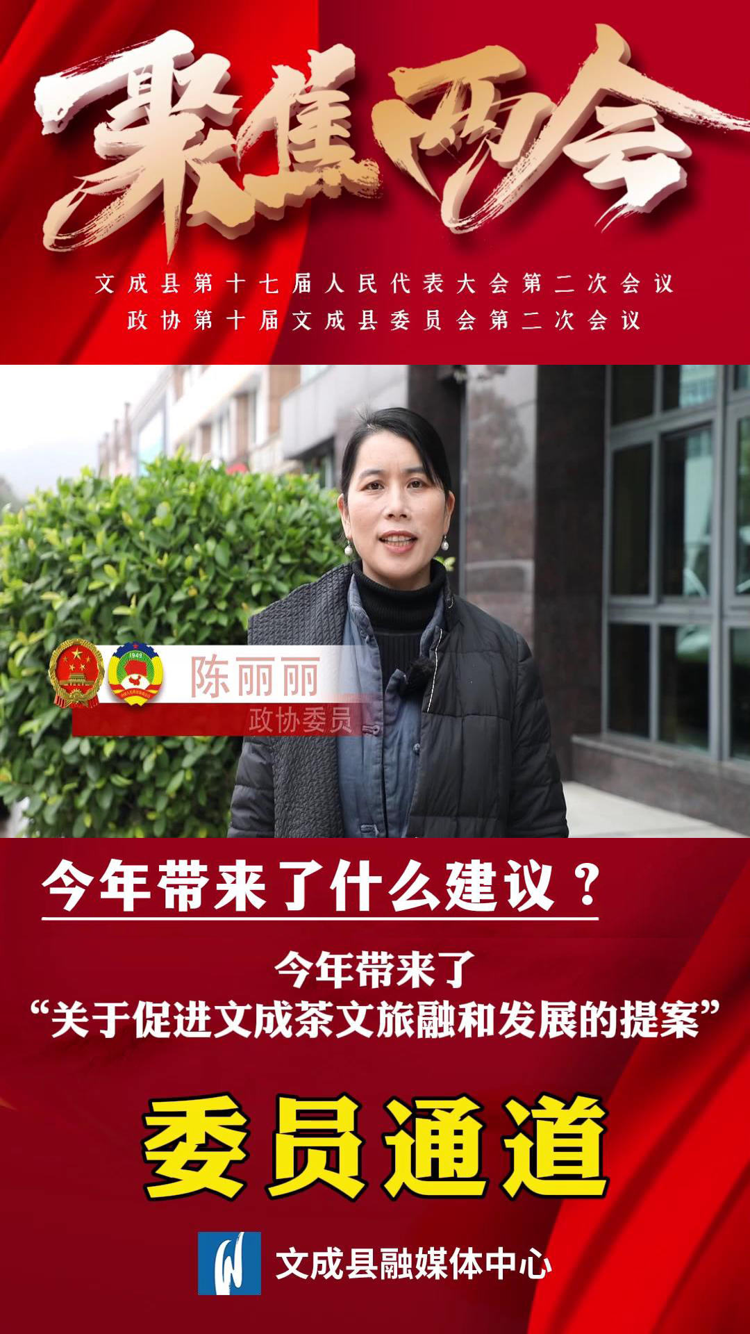 委員通道|陳麗麗：深入挖掘茶文化內涵 促文成茶旅融合發展